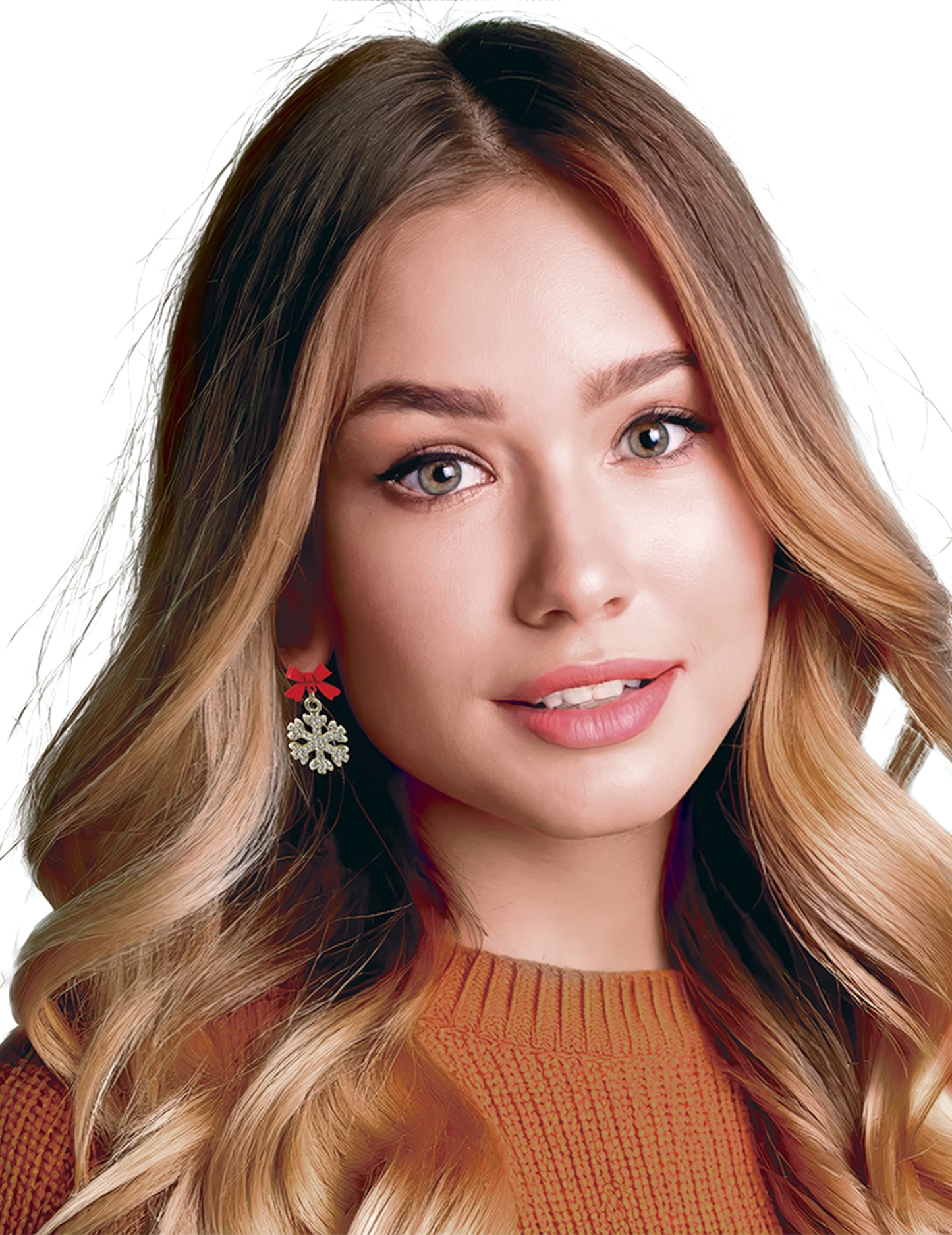 Metalne naušnice sa sjajnim pahuljicama