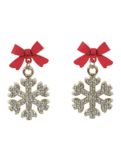 Metalne naušnice sa sjajnim pahuljicama