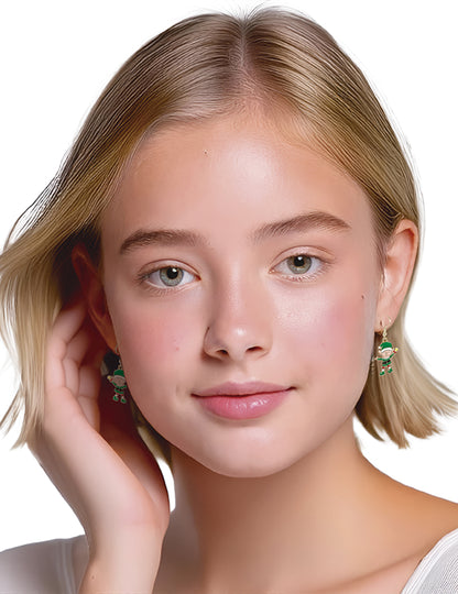 Metalne naušnice vilenjaci za Božić 