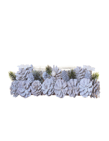 Središnji ukras: 2 svijećnjaka od matiranih borovih češera 30 cm Božićni ukrasi