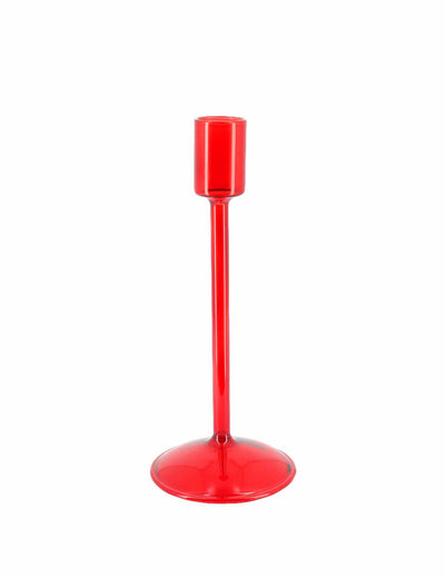 Svijećnjak Elegance od crvenog stakla 20 cm