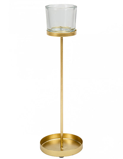 Zlatni metalni podni svijećnjak 32 cm vjenčani i božićni ukrasi