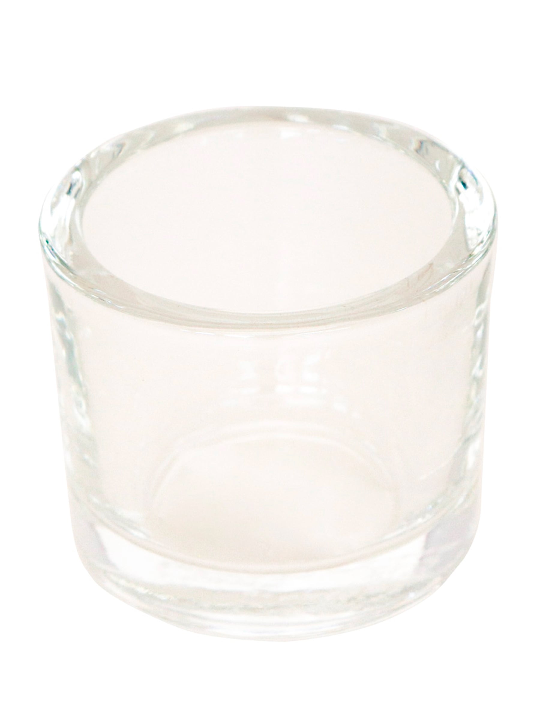 Bougeoir en verre rond pour bougie chauffe-plat transparent