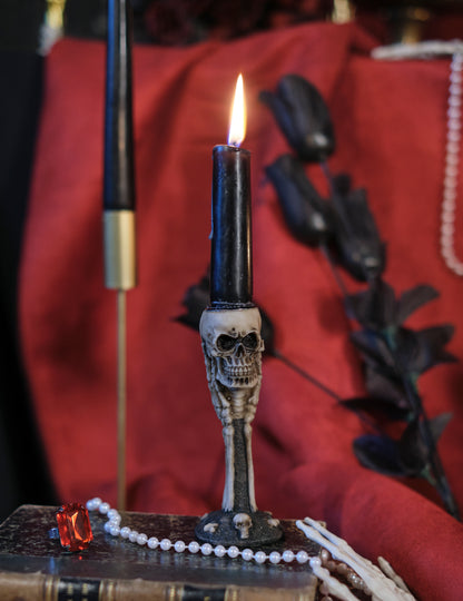 Kosti i lubanje držač svijeća 12.5 cm