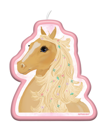 Slatka rođendanska svijeća s konjem 9 x 7,5 cm vosak