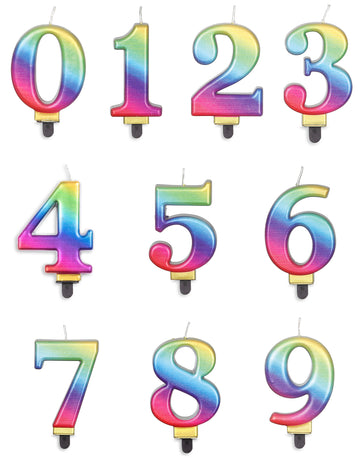 Višebojna figura svijeća 8 cm