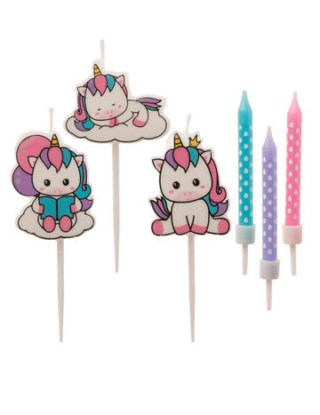 15 pastelnih jednorogovih rođendanskih svijeća za tortu