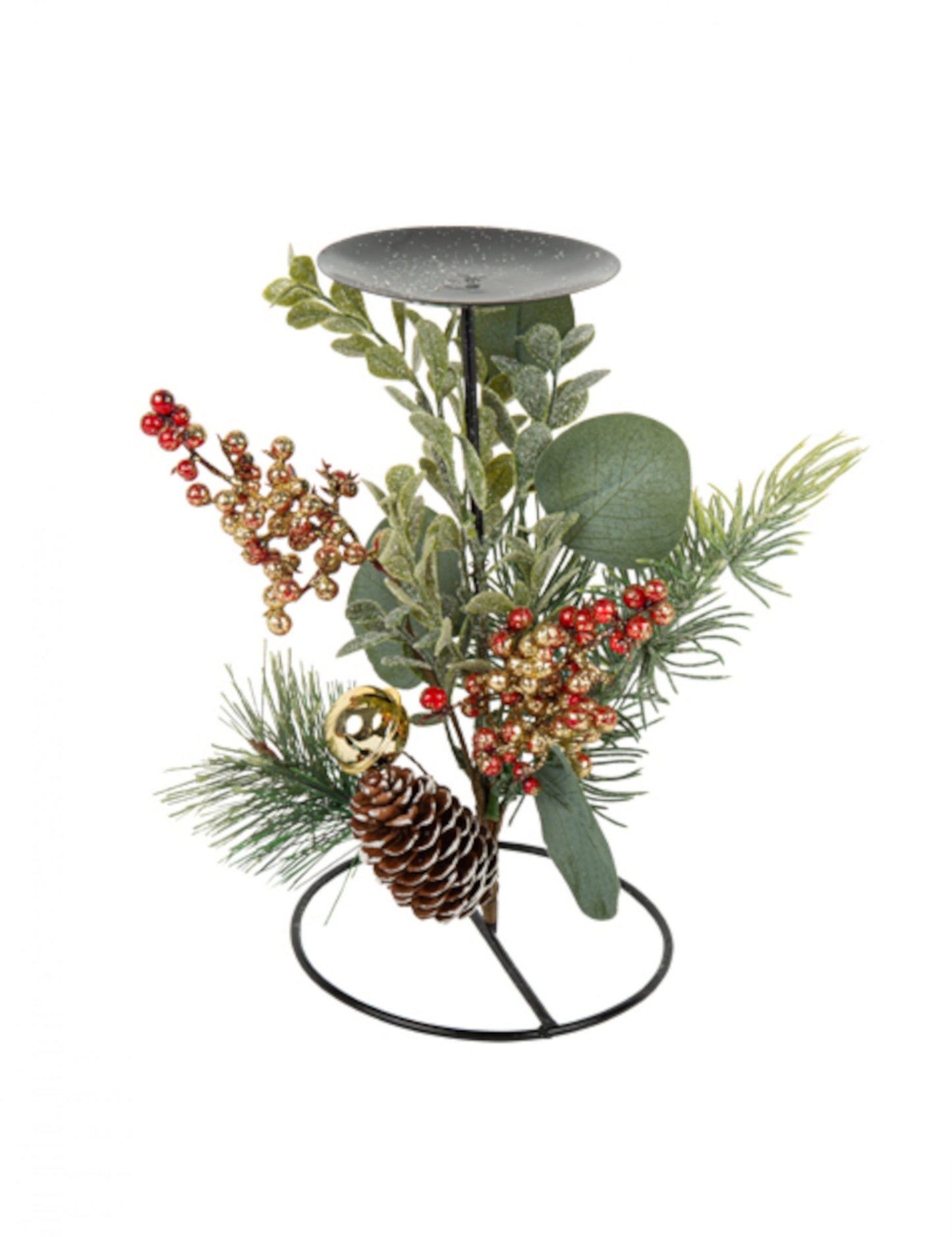 Tradicionalni svijećnjak na biljnoj bazi 20 cm Božićni ukrasi