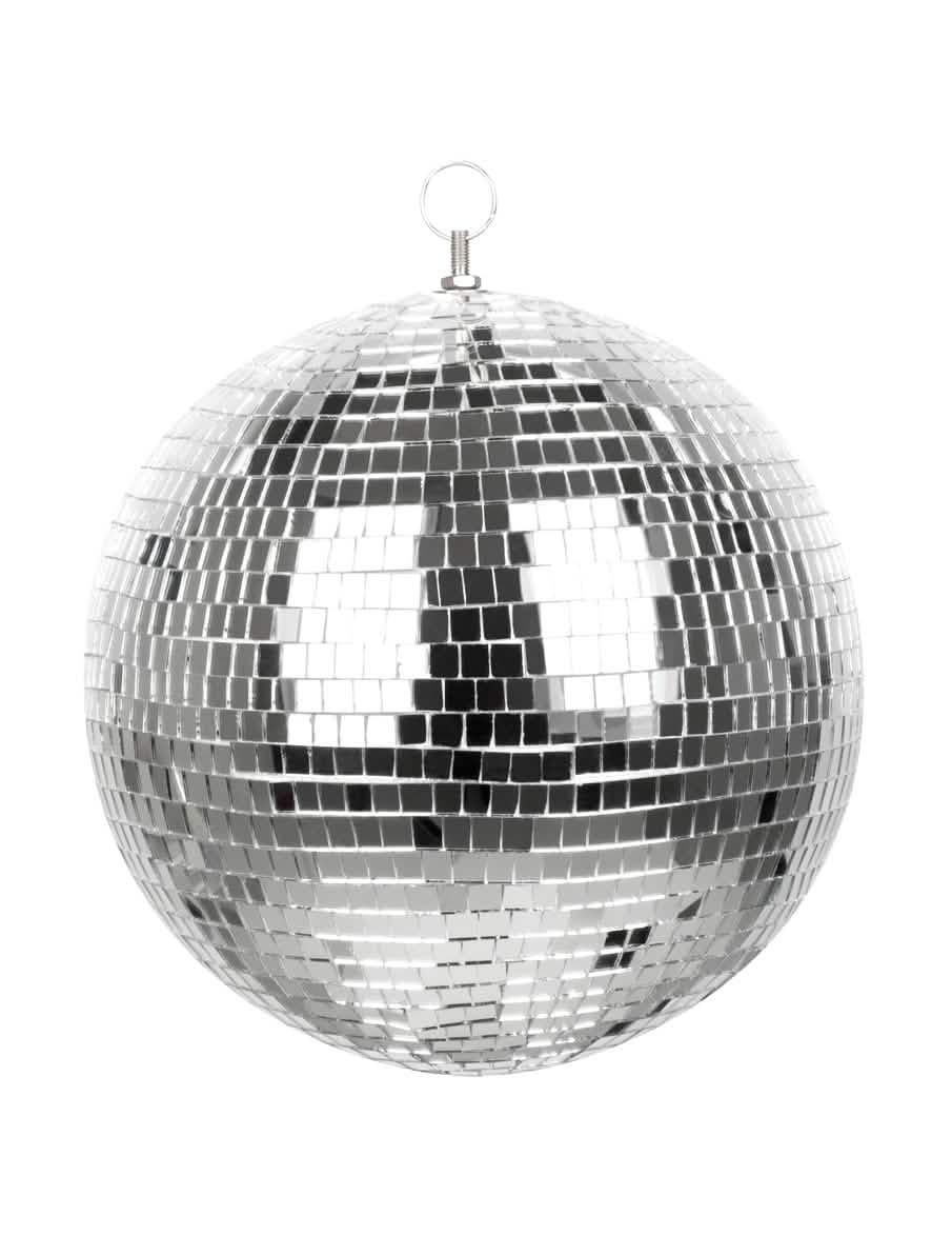 Srebrna disco kugla - L 30 cm