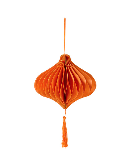 Viseća papirnata kugla u obliku narančastog saća 15 cm za zabavu