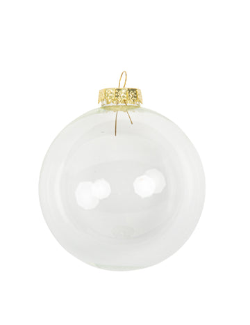 Prilagodljiva prozirna božićna kugla 8 x 9,5 cm objesiti