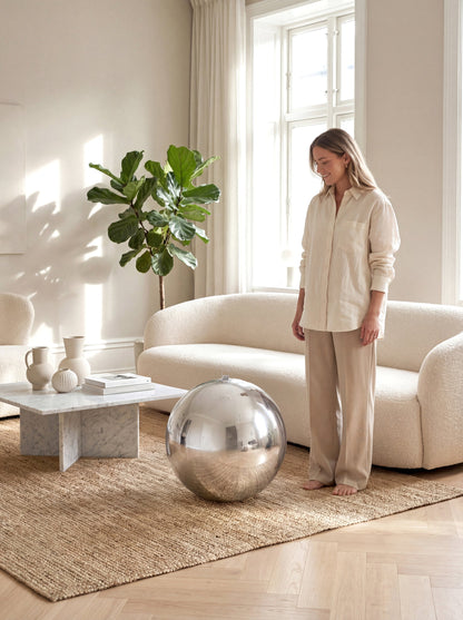 Srebrna napuhavajuća disko kugla 60 cm 