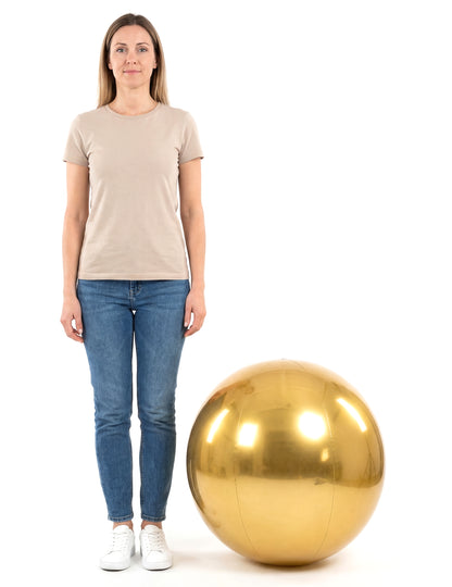 Zlatna napuhavajuća disko kugla 60 cm 