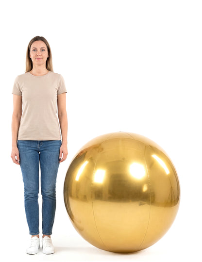 Zlatna napuhavajuća disko kugla 90 cm 
