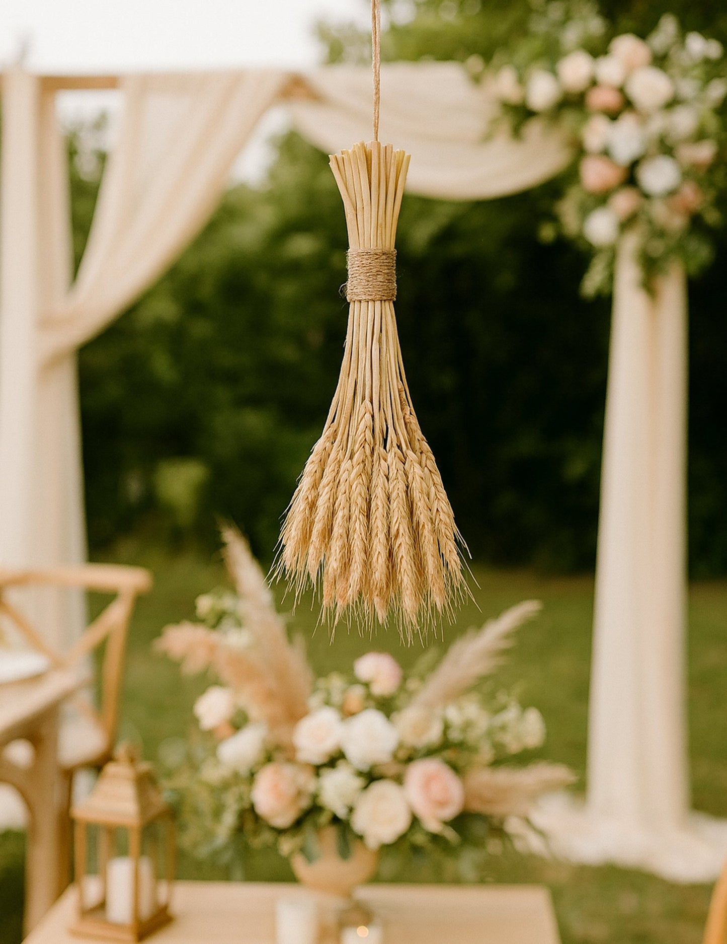 Buket prirodnih ušiju pšenice 60 cm