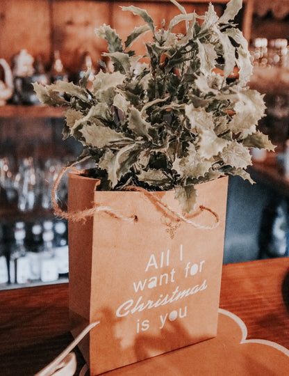 Buket zelenog lišća božikovine 35 cm za Božić