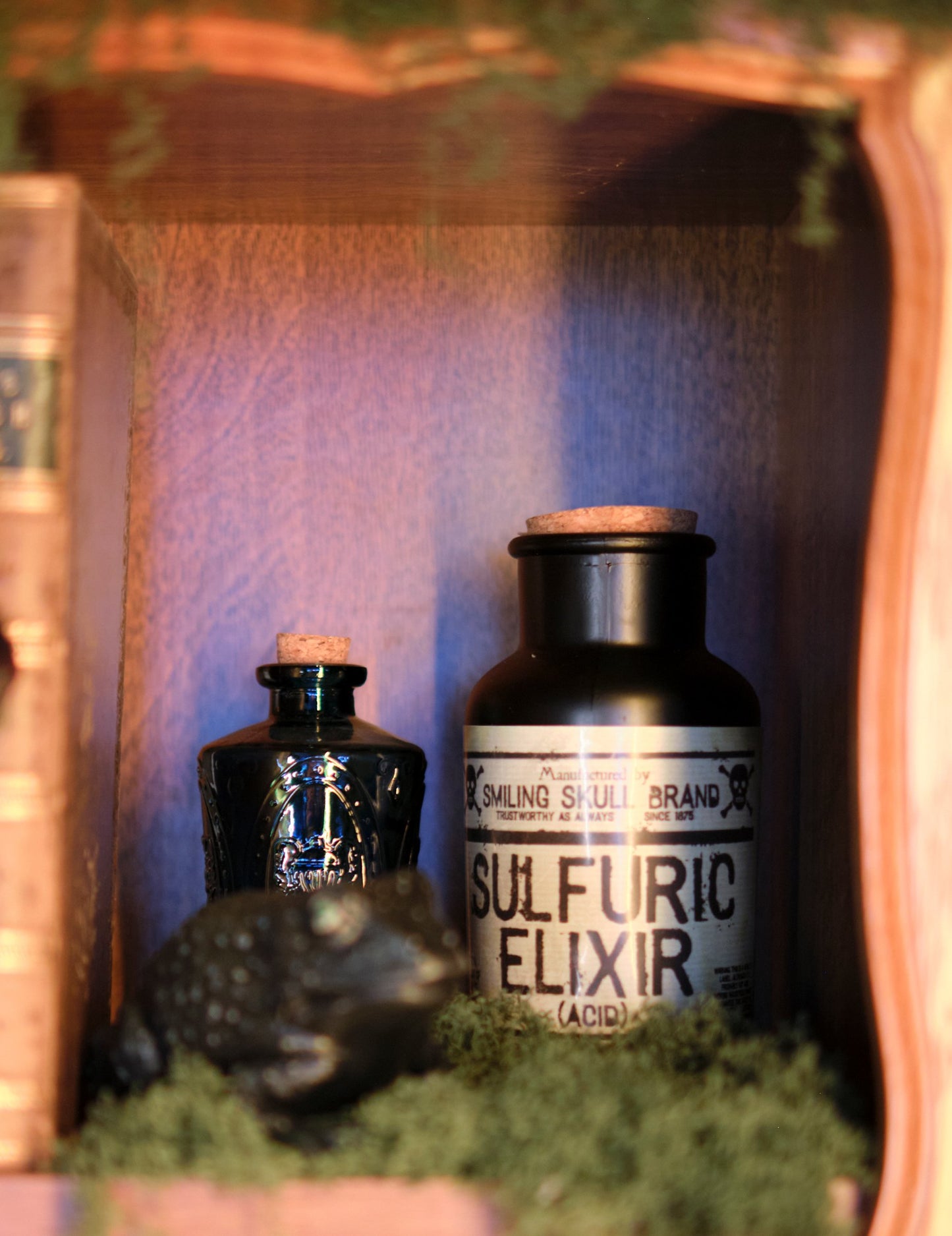 Mat Crna boca apoteka s Cork poklopcem 17 cm 500 ml