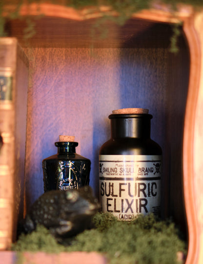 Mat Crna boca apoteka s Cork poklopcem 17 cm 500 ml