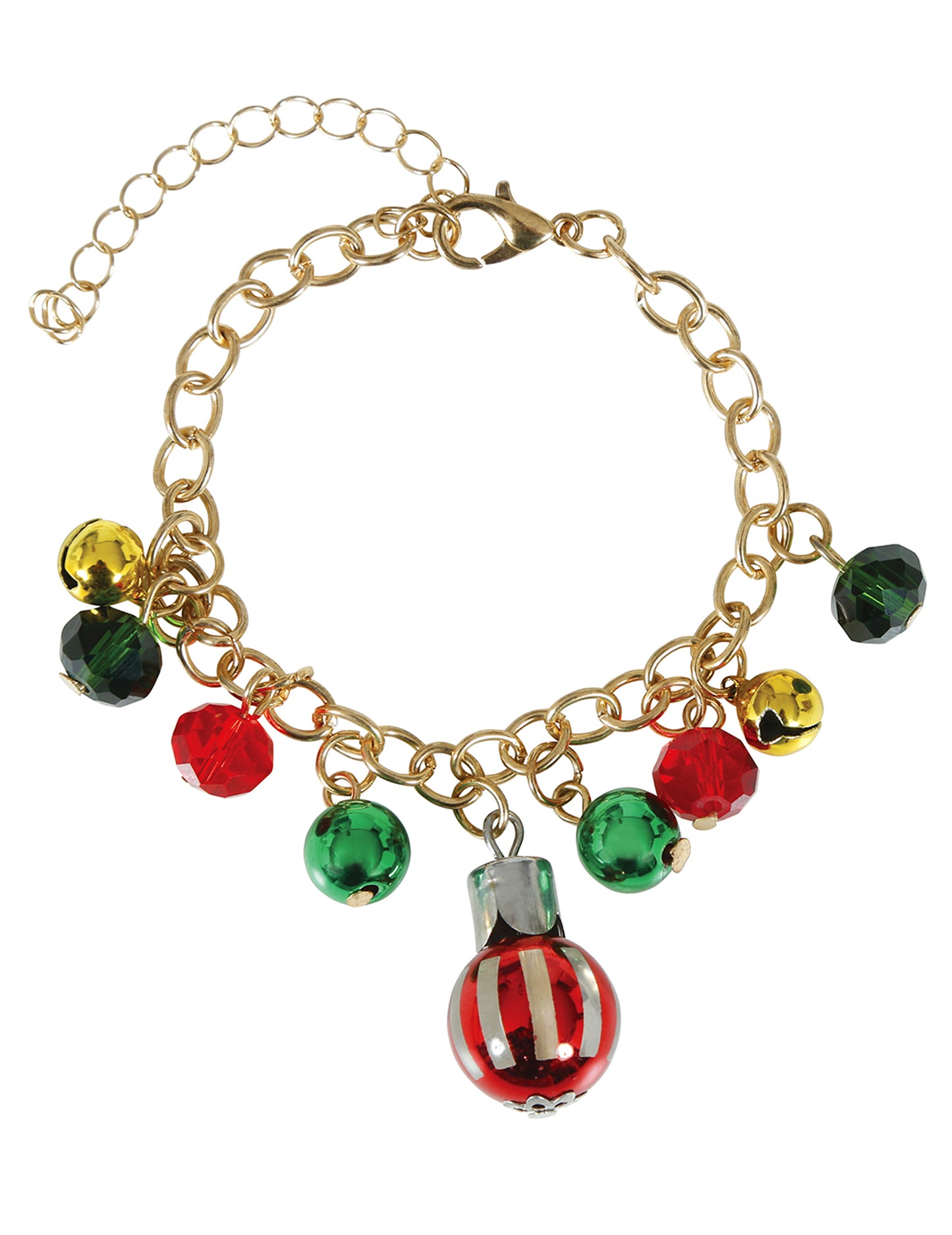 Metalna narukvica s božićnim kuglicama