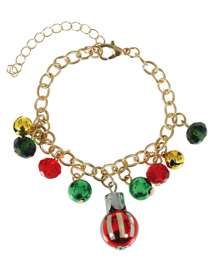 Metalna narukvica s božićnim kuglicama