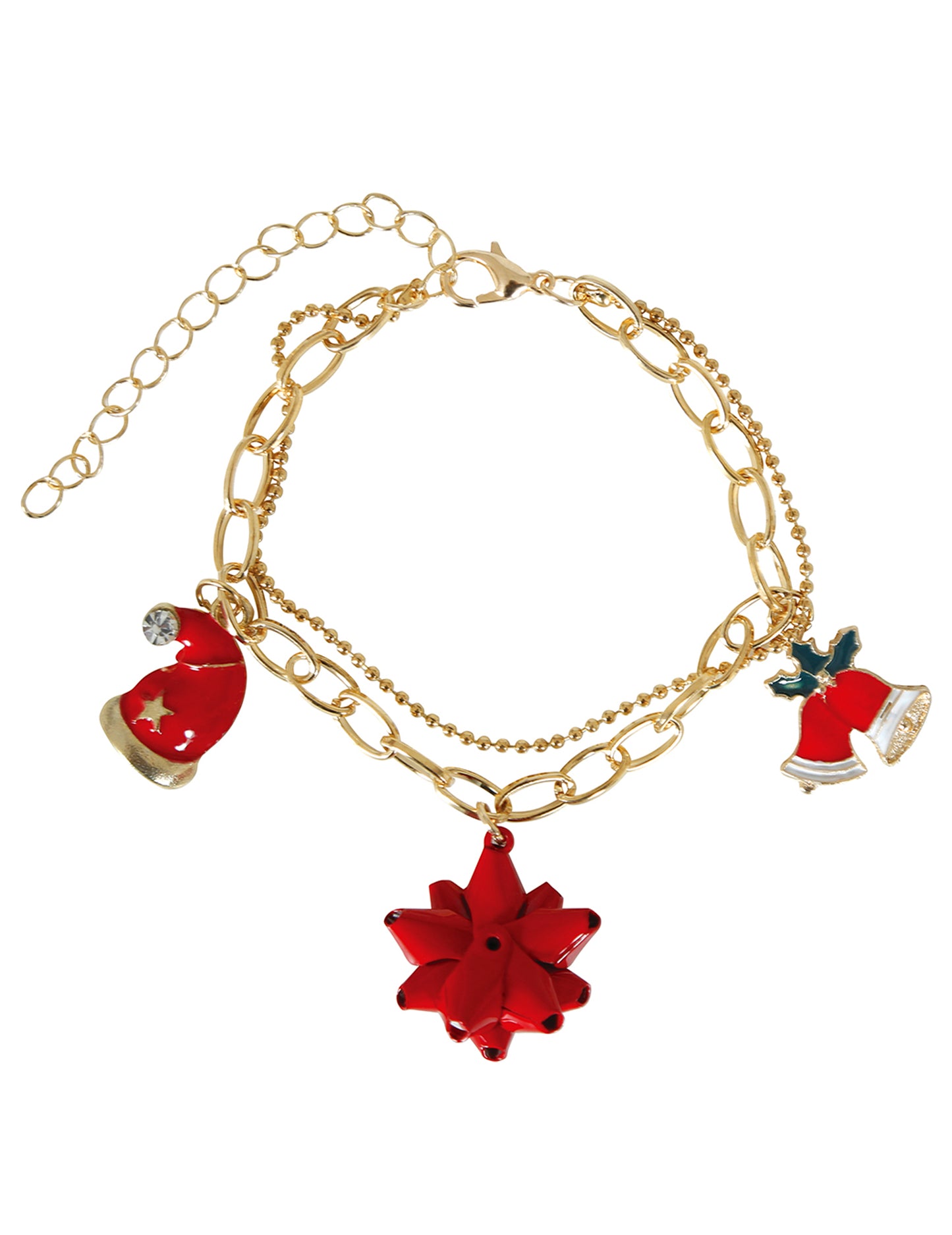 Metalna narukvica s božićnim uzorkom