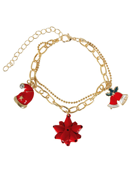 Metalna narukvica s božićnim uzorkom