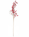 Branche de baies Noël pour décoration rouge avec effet givré