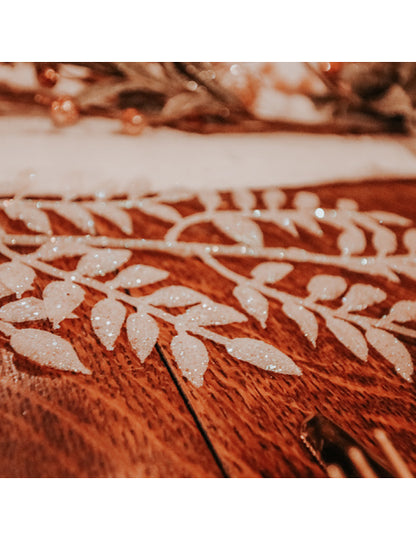 Grana s bijelim šljokicama 45 cm 