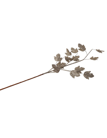 Grana javorovog lista s glitterom od šampanjca 75 cm i šljokice