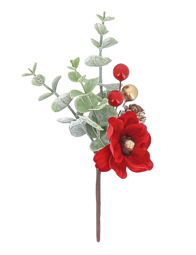 Elegance grana baršun crvena zelena i zlatna 18,5 cm