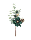 Branche Élégance vert anglais et or 18 cm