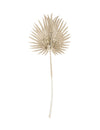 Branche feuille exotique pour décoration à paillettes dorée