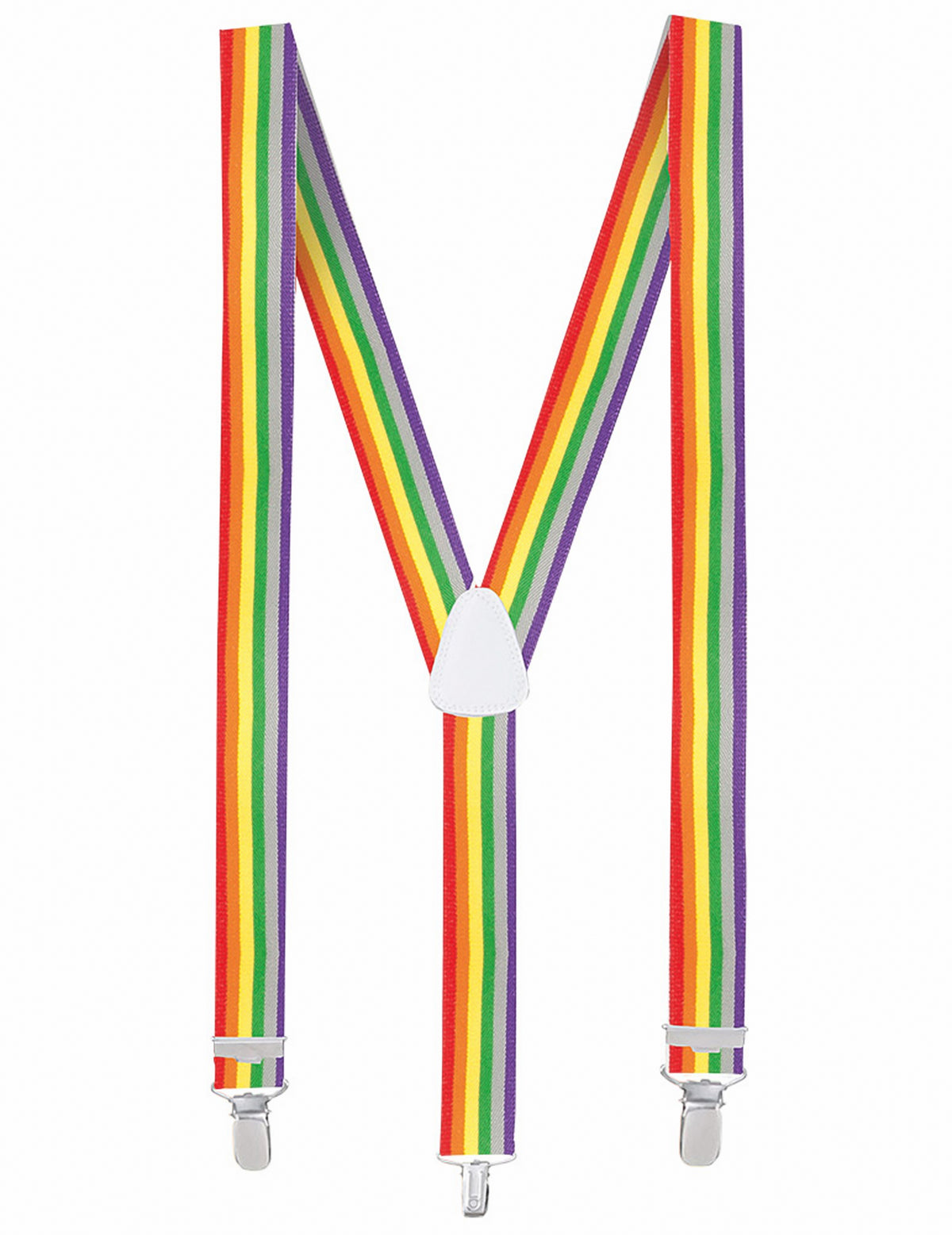 Vue de dos des bretelles multicolores pour adulte