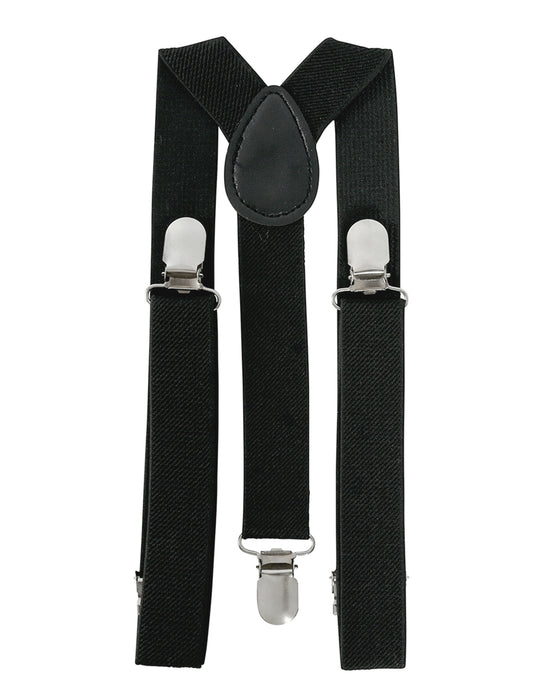 Vue de dos des bretelles noires pour enfant