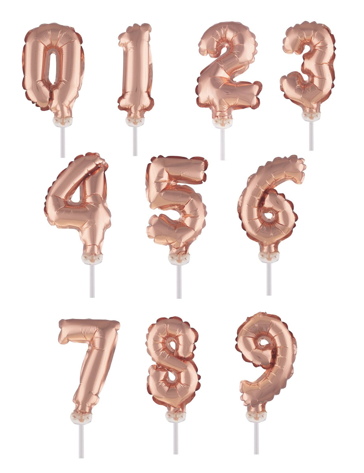 Cake topper balon broj za rođendan rozo zlato