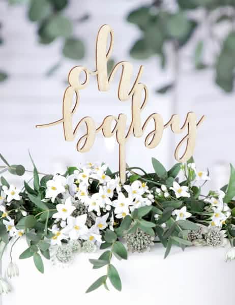 Uređenje cake toppera oh baby za baby shower