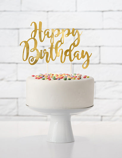 Torta Topper u Happy Birthday Gold Metallic 22,5 cm