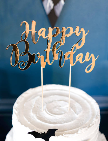 Torta Topper u Happy Birthday Gold Metallic 22,5 cm