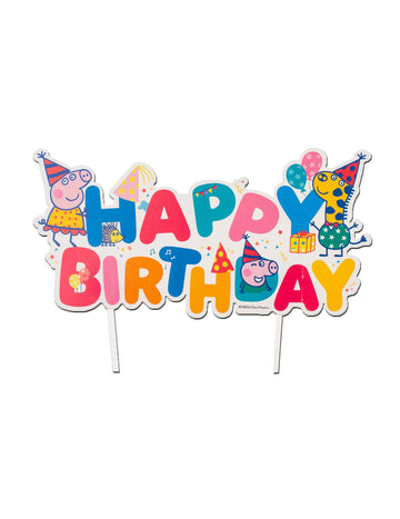 Torta Topper Sretan rođendan Peppa Pig 17 cm