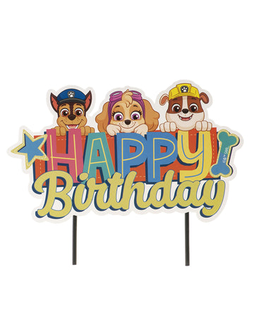 Torta Topper Happy Birthday Paw Patrol 17.5 cm