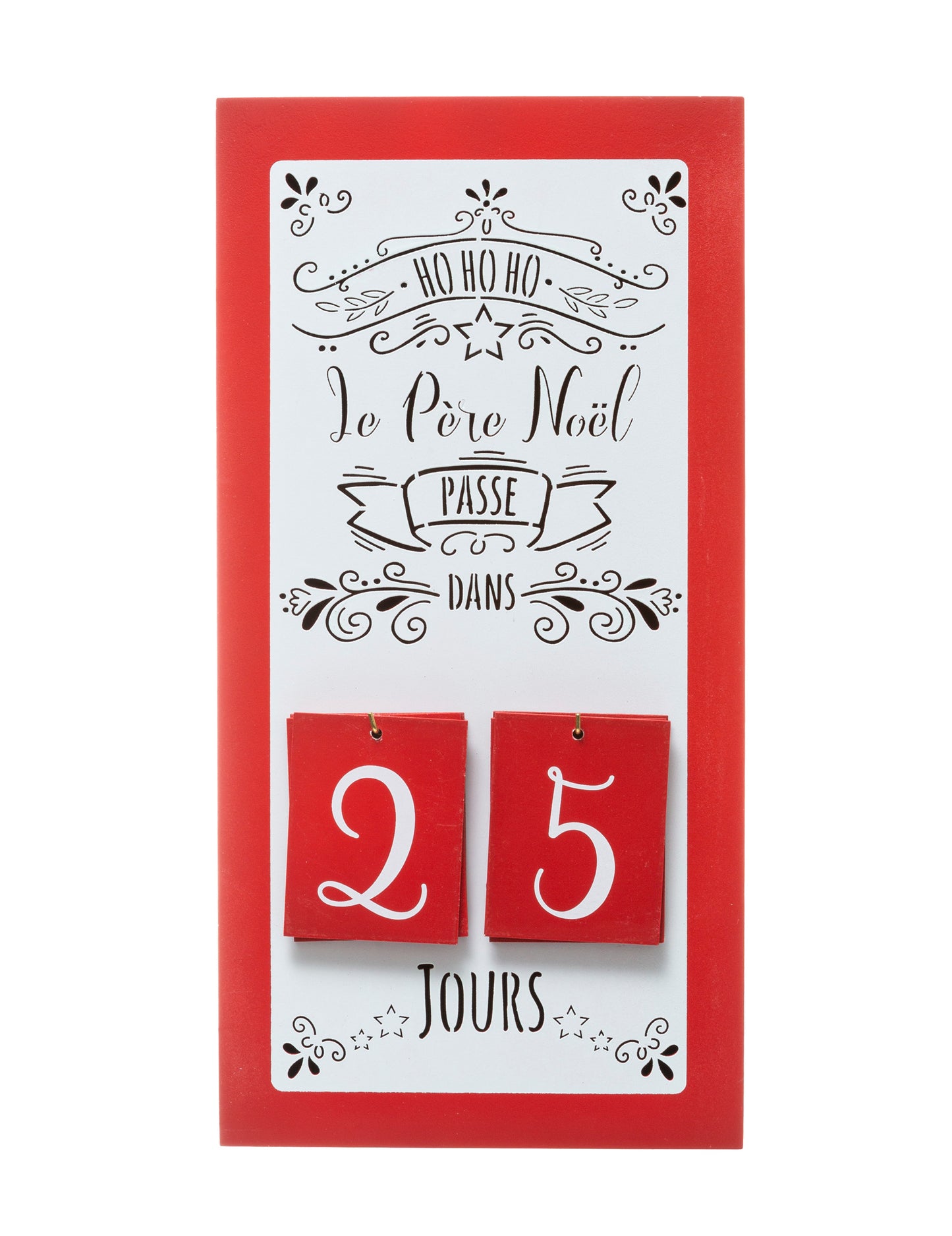 Drveni adventski kalendar s pultom 40 x 20 cm