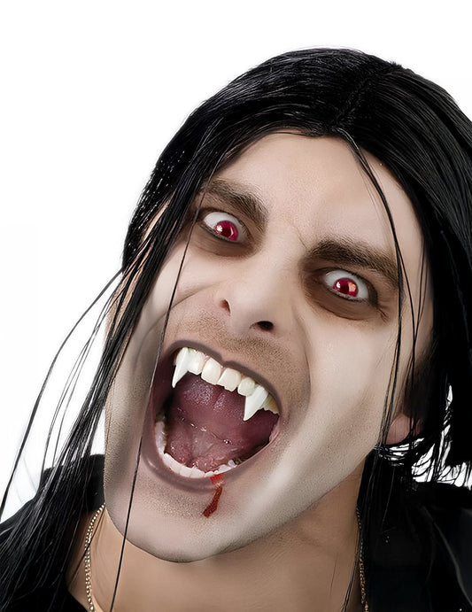 Canines de vampire pour adulte blanches rétractables