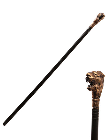 Štap za hodanje s brončanim lavom od plastike, 106 cm