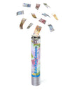 Canon à confettis billets pour fête multicolore style euros