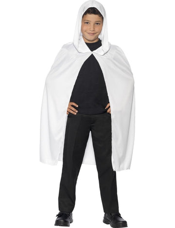 Bijela Halloween kapa s kapuljačom za djecu