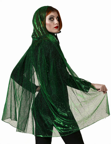 CAPE do kapuljača Odrasli zeleni pauk platno