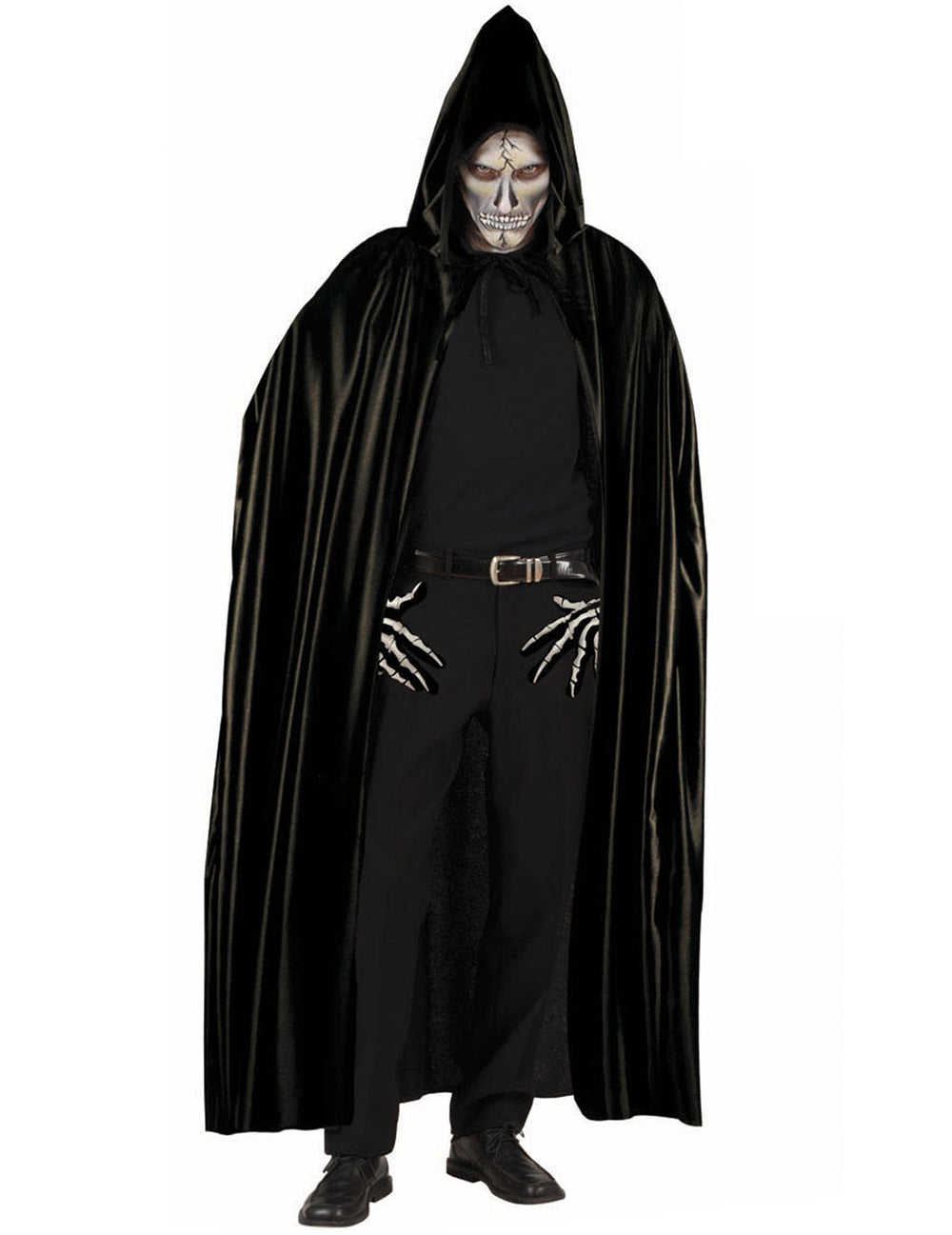 Cape avec capuche pour adulte noire