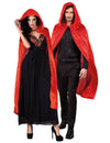 Cape Halloween pour adulte rouge aspect velours