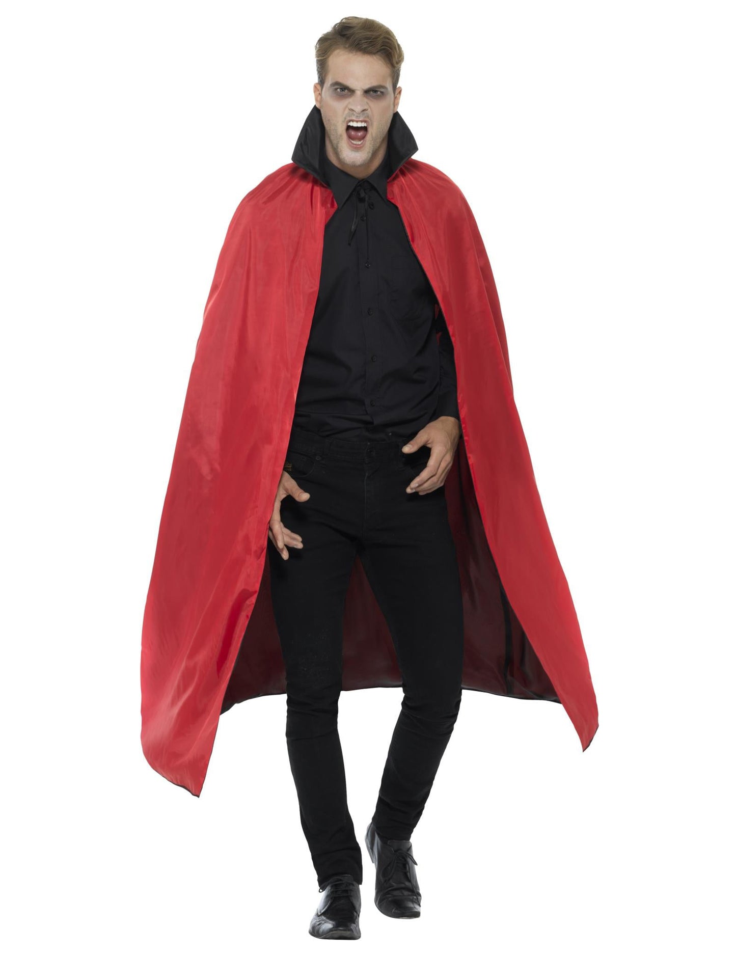 Reverzibilni vampirski saten rt 125 cm Halloween odrasla osoba