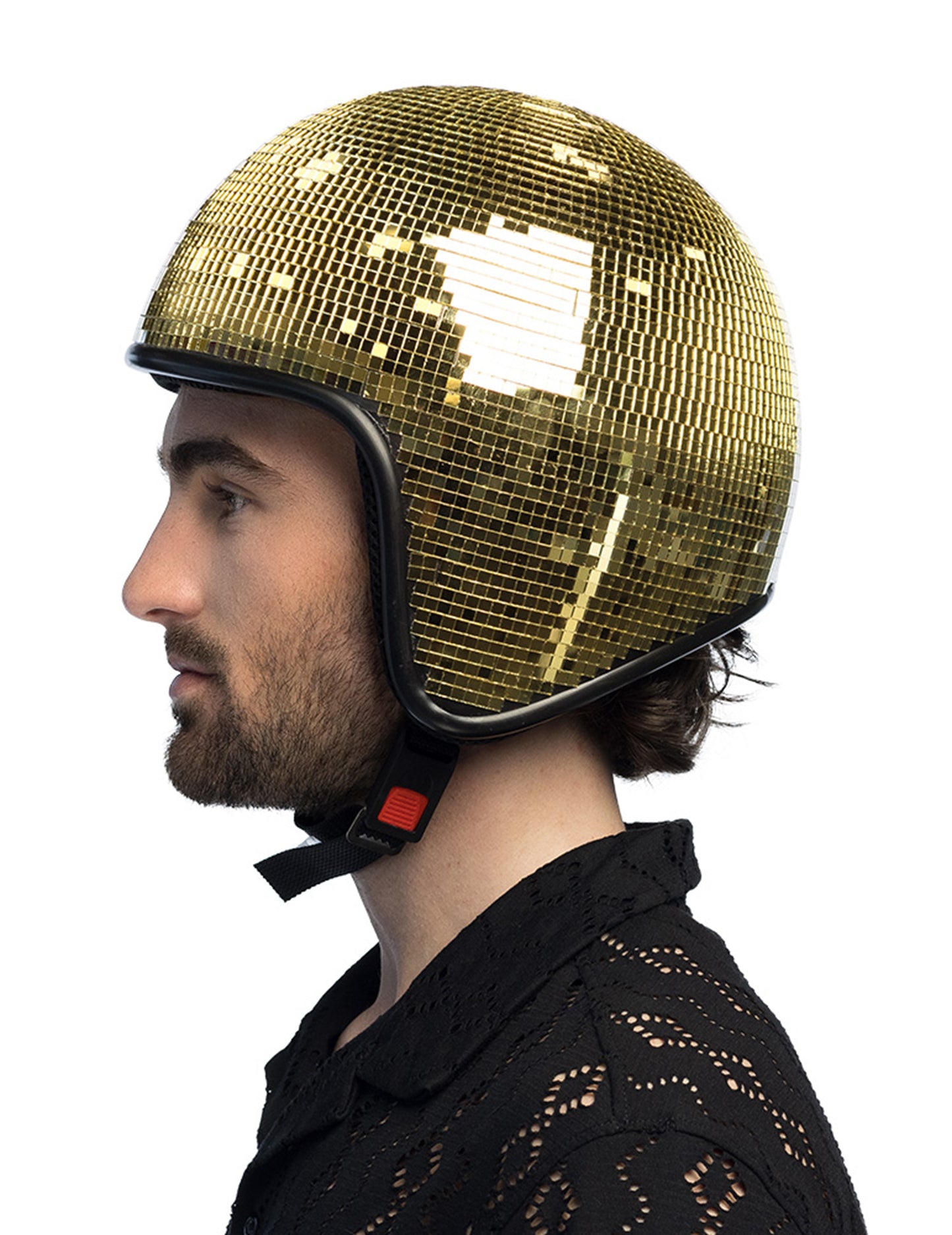 kaciga za odrasle zlatne disko kugle